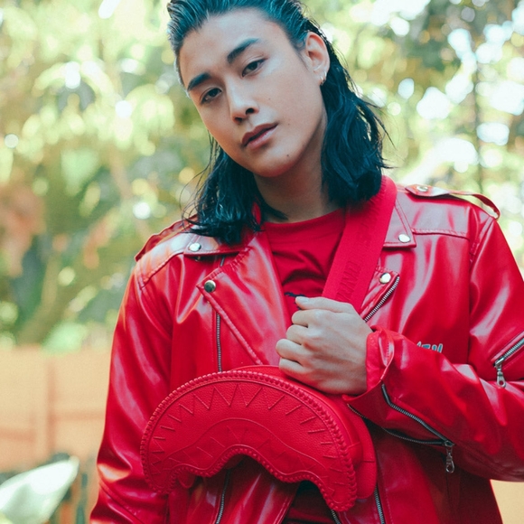 Sprayground Handbags - Christmas Gift💋SPRAYGROUND 💯Red Riviera Sharkmouth Crossbody bag